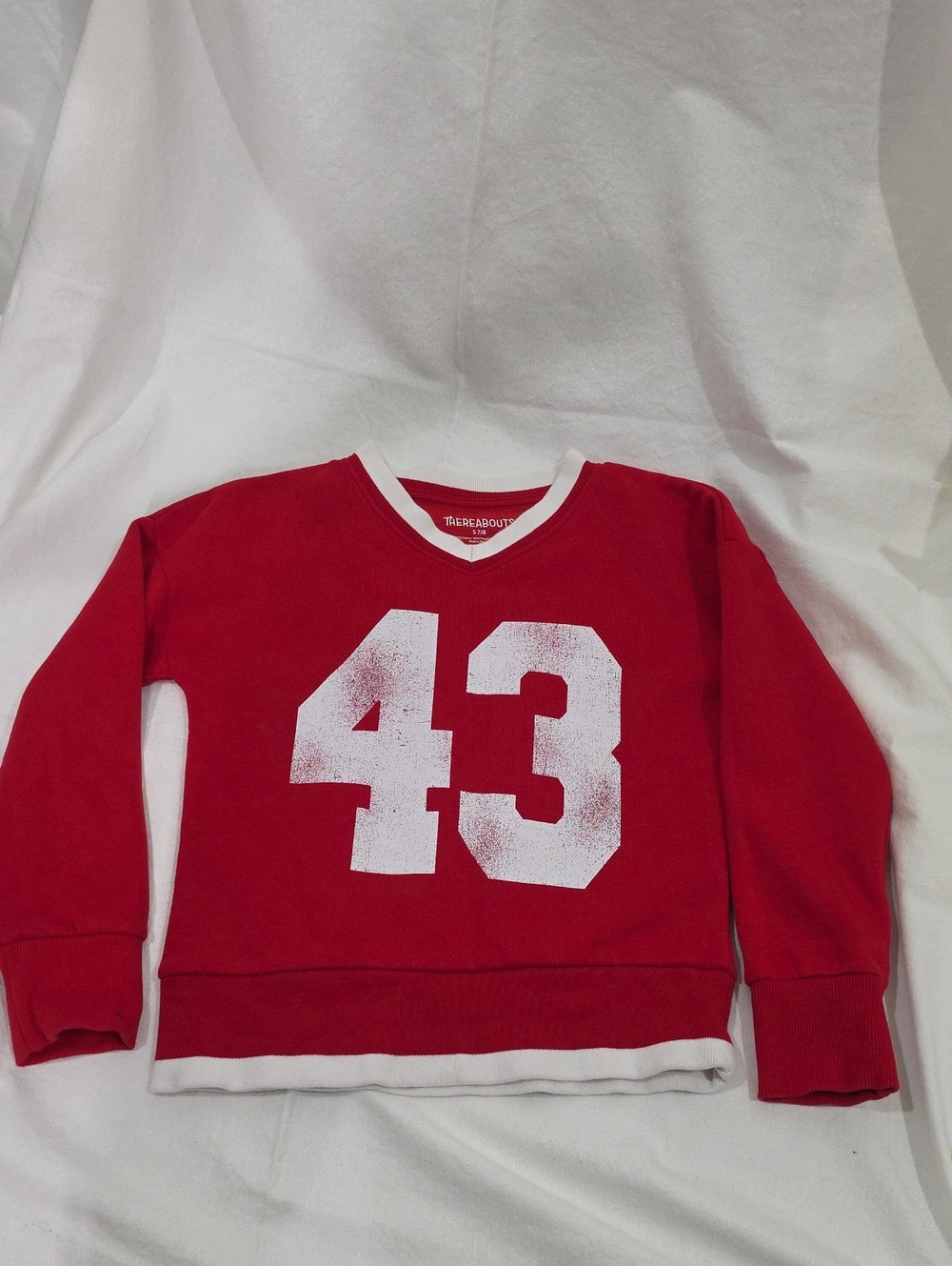 Thereabouts Kids Red Number 43 Long Sleeve Sweatshirt